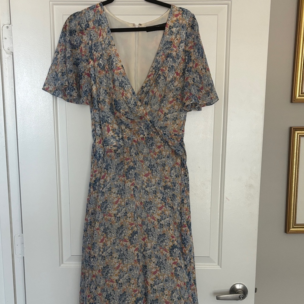 Lauren Ralph Lauren Blue Floral Midi Dress